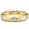 1.50 CT. TW. Pear and Cushion Cut Eternity Wedding Band in 18K Gold Plated Sterling Silver