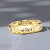 1.50 CT. TW. Pear and Cushion Cut Eternity Wedding Band in 18K Gold Plated Sterling Silver