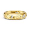1.50 CT. TW. Pear and Cushion Cut Eternity Wedding Band in 18K Gold Plated Sterling Silver