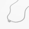 Baguette Halo Pendant Necklace | 0.35 CT. TW | Rhodium Plated 925 Sterling Silver