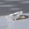 Sterling Silver Milgrain Chevron Wedding Band - 1.95 CT TW Simulated Diamonds