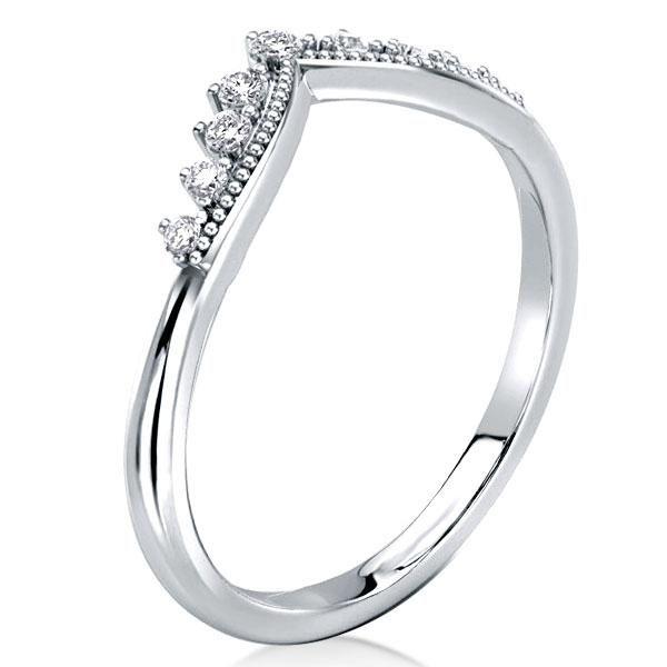 Sterling Silver Milgrain Chevron Wedding Band - 1.95 CT TW Simulated Diamonds