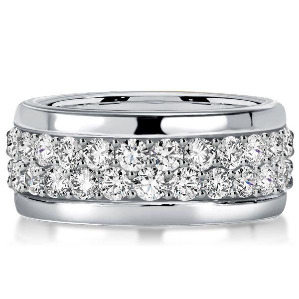 Micro Pave Cubic Zirconia Eternity Wedding Band in Sterling Silver