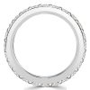 Micro Pave Cubic Zirconia Eternity Wedding Band in Sterling Silver