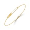 Personalized Gold Bar Bracelet for Women - Dainty Engraved Bracelet