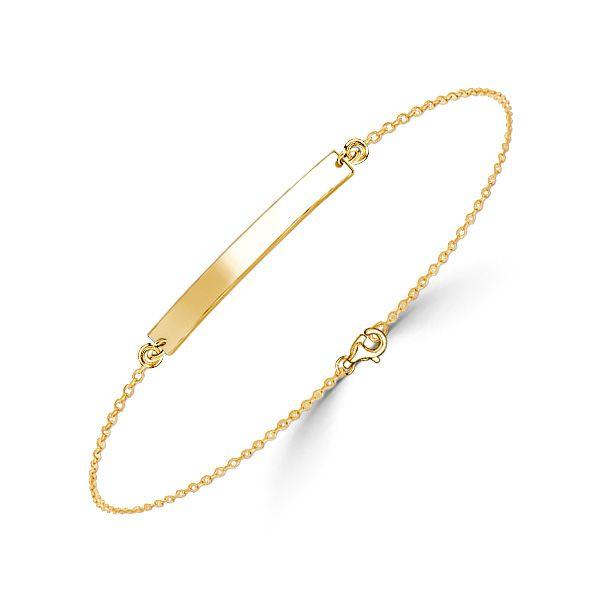 Personalized Gold Bar Bracelet for Women - Dainty Engraved Bracelet