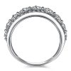 Sterling Silver Stacking Wedding Band with White Sapphire - Shining Star Design