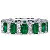Emerald Green Sterling Silver Stackable Ring Set for Women - 13.44 CT. TW.