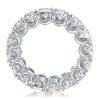 Eternity Round Simulated Diamond Wedding Band - 925 Sterling Silver
