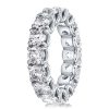 Eternity Round Simulated Diamond Wedding Band - 925 Sterling Silver