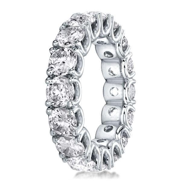 Eternity Round Simulated Diamond Wedding Band - 925 Sterling Silver