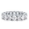 Eternity Round Simulated Diamond Wedding Band - 925 Sterling Silver