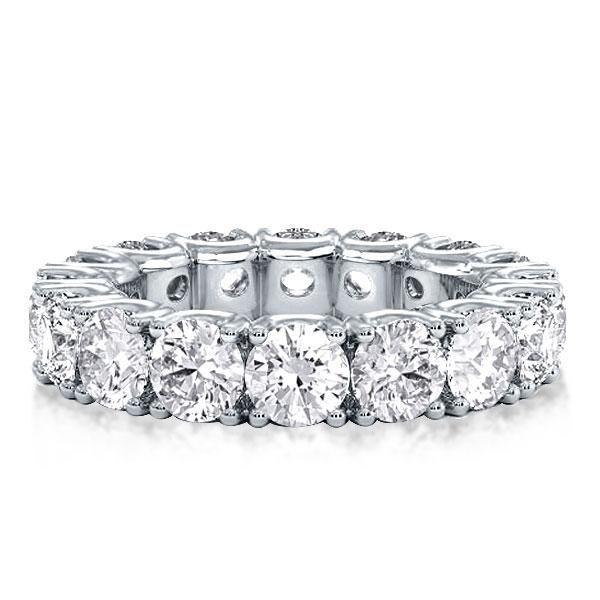 Eternity Round Simulated Diamond Wedding Band - 925 Sterling Silver