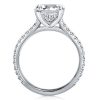 Pear Cut Sterling Silver Engagement Ring - Double Prong Setting