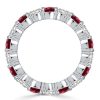 Oval Ruby Eternity Band in Sterling Silver - 5.94 CT. TW.