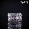 Triple Row Half Eternity Wedding Band - 925 Sterling Silver, 7.06 CT TW