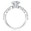 Stunning Pear Shaped Engagement Ring | 3.50 CT. Center Stone | Sterling Silver with Rhodium Finish
