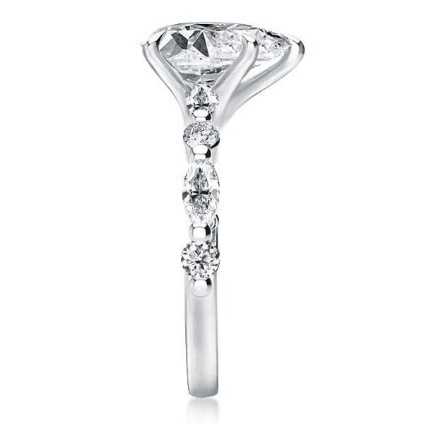 Stunning Pear Shaped Engagement Ring | 3.50 CT. Center Stone | Sterling Silver with Rhodium Finish