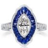 1.00 CT. Marquise Cut Engagement Ring with Milgrain Halo Setting in Sterling Silver