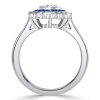 1.00 CT. Marquise Cut Engagement Ring with Milgrain Halo Setting in Sterling Silver
