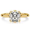 Vintage Cushion Cut Engagement Ring with 3.00 CT. TW. Center Stone - 18K Gold Plated