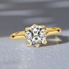 Vintage Cushion Cut Engagement Ring with 3.00 CT. TW. Center Stone - 18K Gold Plated