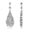 Sterling Silver Drop Sapphire Earrings - Elegant Dangle Earrings