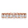 Sterling Silver Round Cut CZ Eternity Wedding Band - Bezel Set