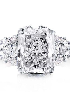 Radiant & Pear Cut Sterling Silver Multi-Shape Engagement Ring - 10.99 CT