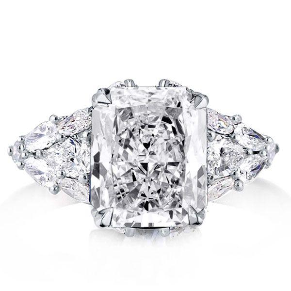 Radiant & Pear Cut Sterling Silver Multi-Shape Engagement Ring - 10.99 CT