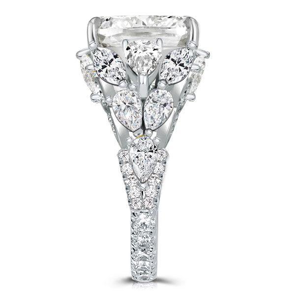 Radiant & Pear Cut Sterling Silver Multi-Shape Engagement Ring - 10.99 CT