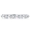 Sterling Silver Pearl Ring - Half Eternity Band for Women