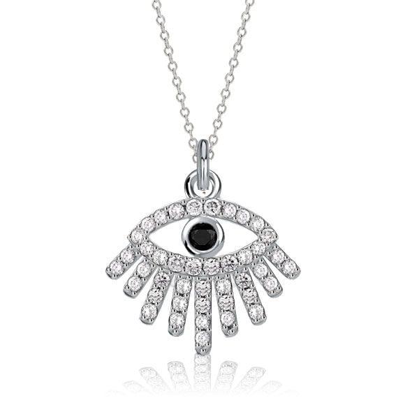 Sterling Silver All-Seeing Eye Necklace | Evil Eye Pendant Jewelry