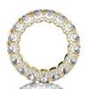 Golden Eternity Oval White Sapphire Wedding Band - 18K Gold Plated Sterling Silver
