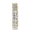 Golden Eternity Oval White Sapphire Wedding Band - 18K Gold Plated Sterling Silver