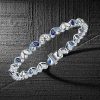 Sterling Silver Pear Cut Blue Sapphire Tennis Bracelet for Weddings and Formal Wear