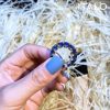 Eternity Sterling Silver Created Sapphire Wedding Band (6.55 CTW)