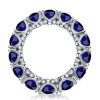Eternity Sterling Silver Created Sapphire Wedding Band (6.55 CTW)