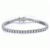 Created White Sapphire Tennis Bracelet - Sterling Silver (6-9.5 inch)
