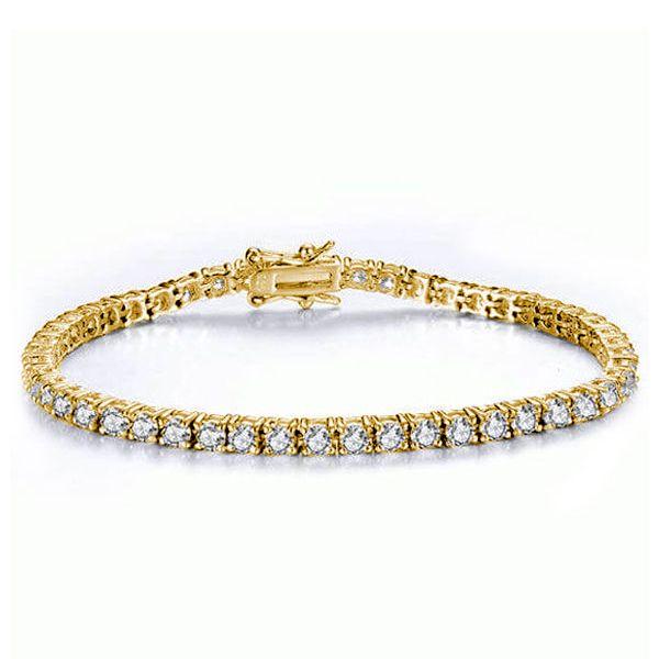 Created White Sapphire Tennis Bracelet - Sterling Silver (6-9.5 inch)