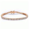 Created White Sapphire Tennis Bracelet - Sterling Silver (6-9.5 inch)