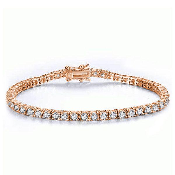 Created White Sapphire Tennis Bracelet - Sterling Silver (6-9.5 inch)