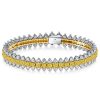 Princess Cut Yellow Topaz Bracelet in Sterling Silver - Wedding Jewelry