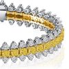 Princess Cut Yellow Topaz Bracelet in Sterling Silver - Wedding Jewelry