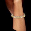 Princess Cut Yellow Topaz Bracelet in Sterling Silver - Wedding Jewelry