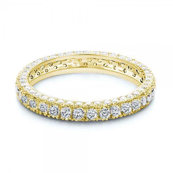 Eternity Band - 18K Gold Plated Sterling Silver Wedding Ring - 1.80 CT. TW.