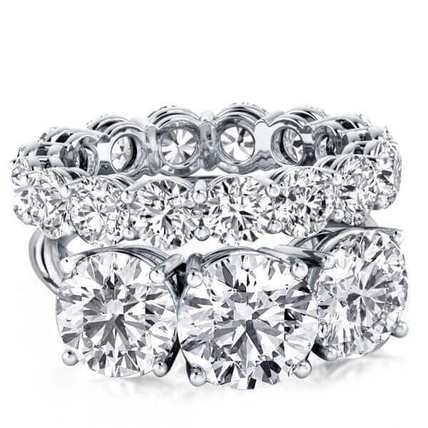 Affordable Sterling Silver Bridal Set with High-Carat Weight Stones