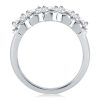 Halo Cushion Cut Five Stone Wedding Band - Sterling Silver, 2.39 CT TW