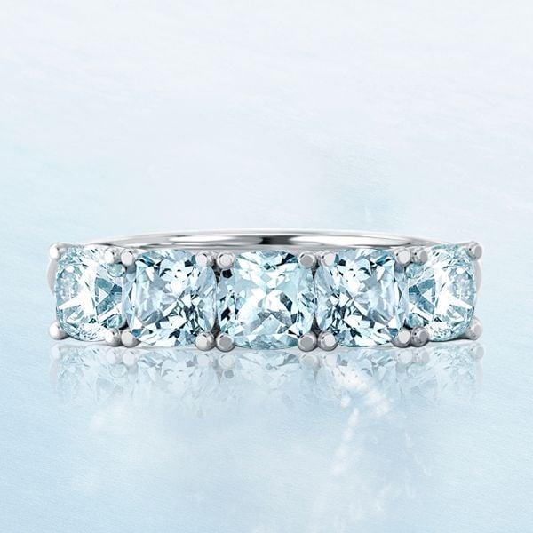 Half Eternity Wedding Band Ring in 925 Sterling Silver with 3.75 CT. TW Simulated Diamonds