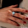 Emerald Cut Aquamarine Engagement Ring - 925 Sterling Silver